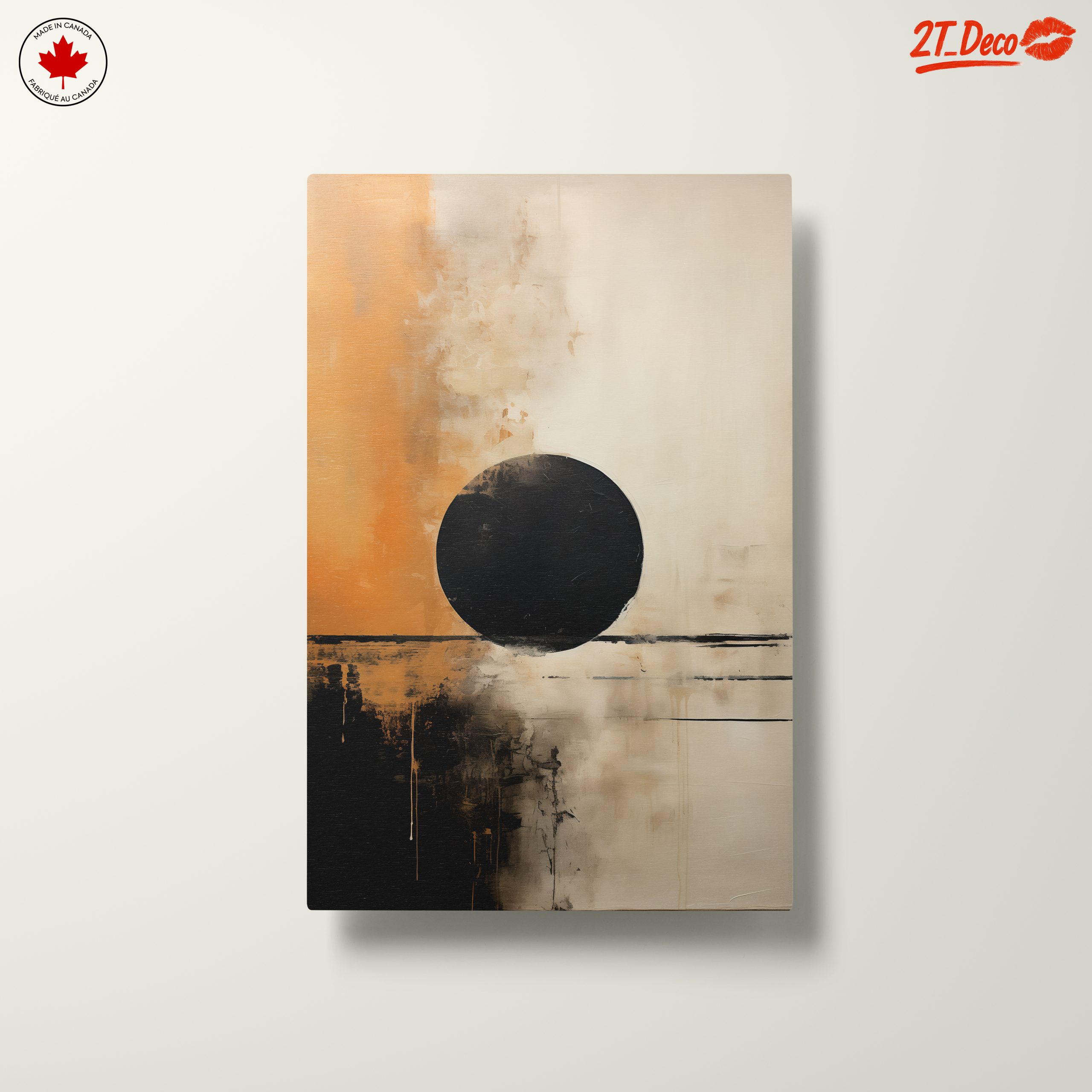 Bold Abstract Art with Black Circle - Image 10