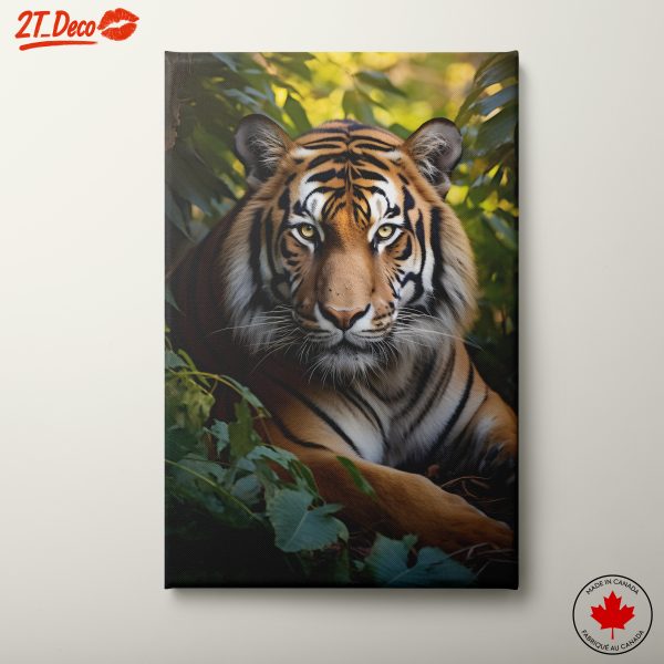 Majestic Tiger in Lush Greenery