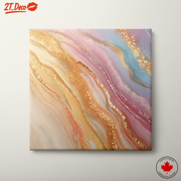 Luxurious Contemporary Abstract Art with Gold Accents