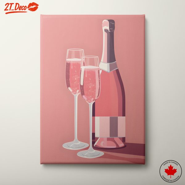 Stylish Beverage Art Featuring Champagne