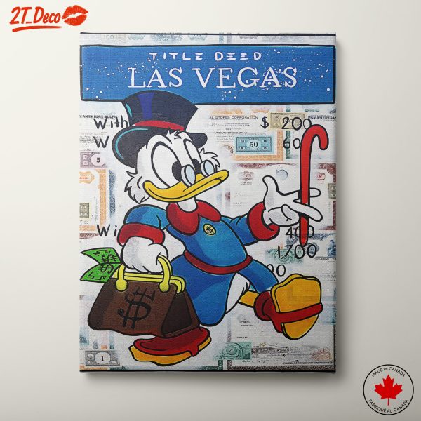 Cartoon Character Artwork Featuring Duck in Las Vegas