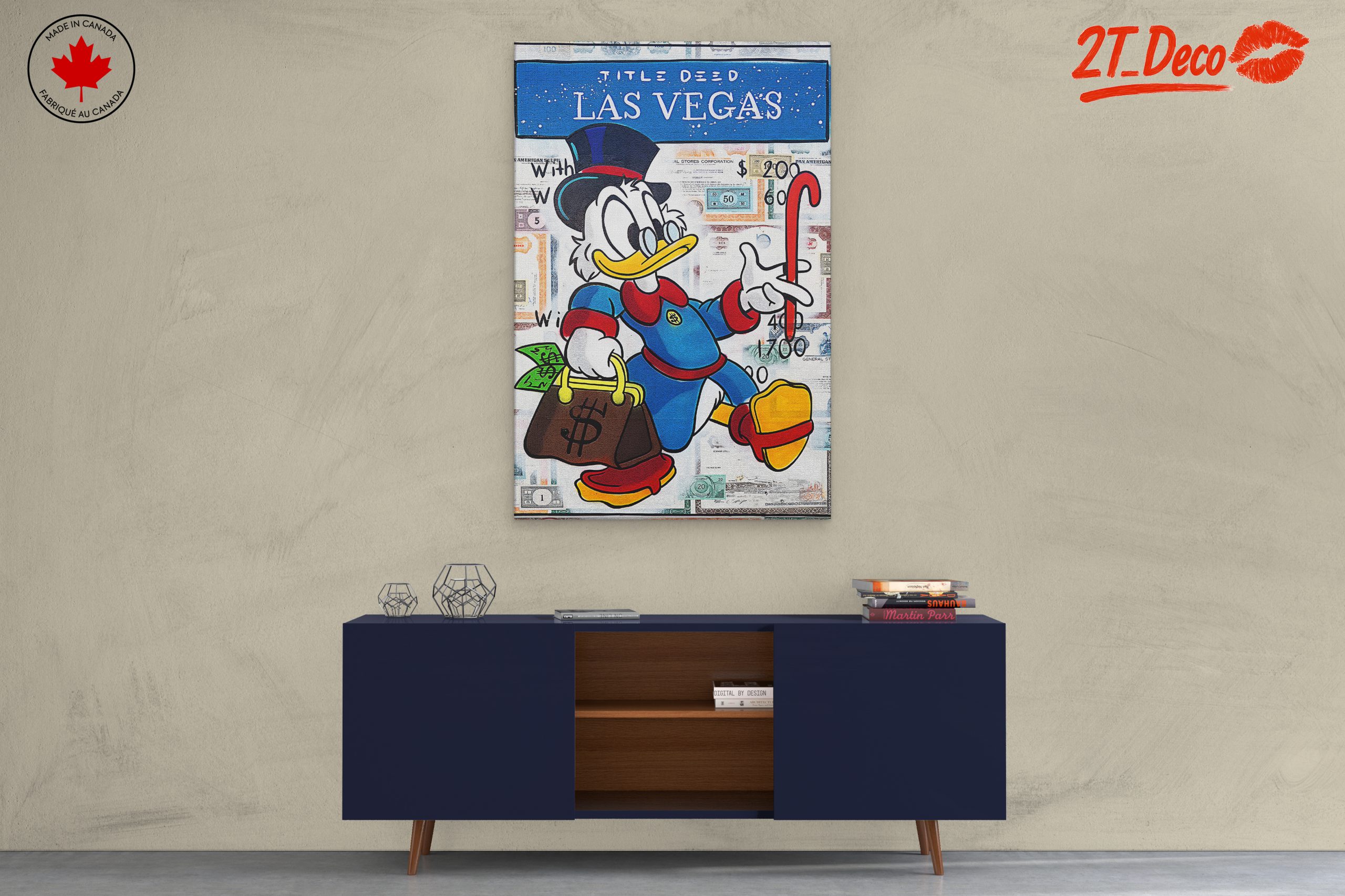 Cartoon Character Artwork Featuring Duck in Las Vegas - Image 3