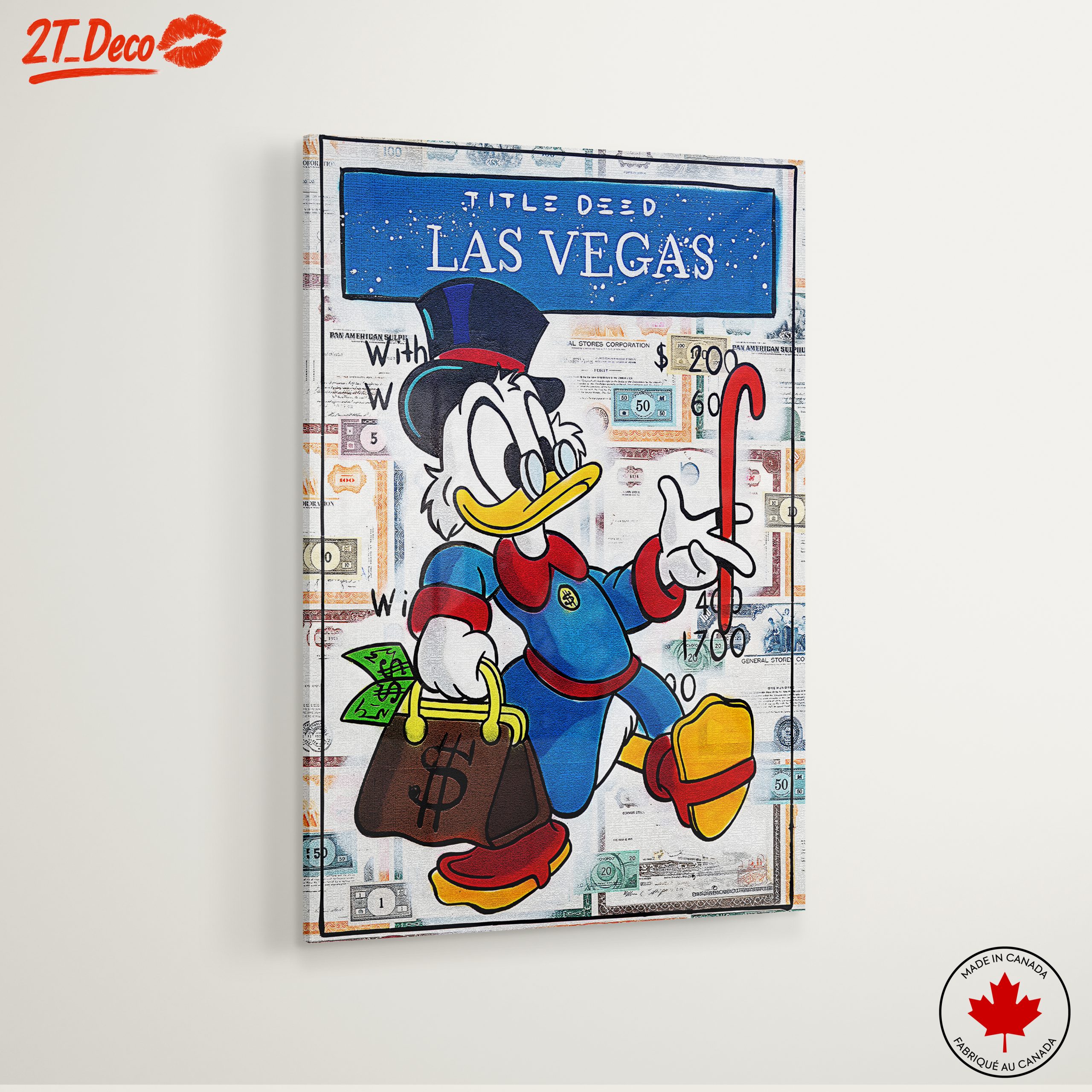 Cartoon Character Artwork Featuring Duck in Las Vegas - Image 6