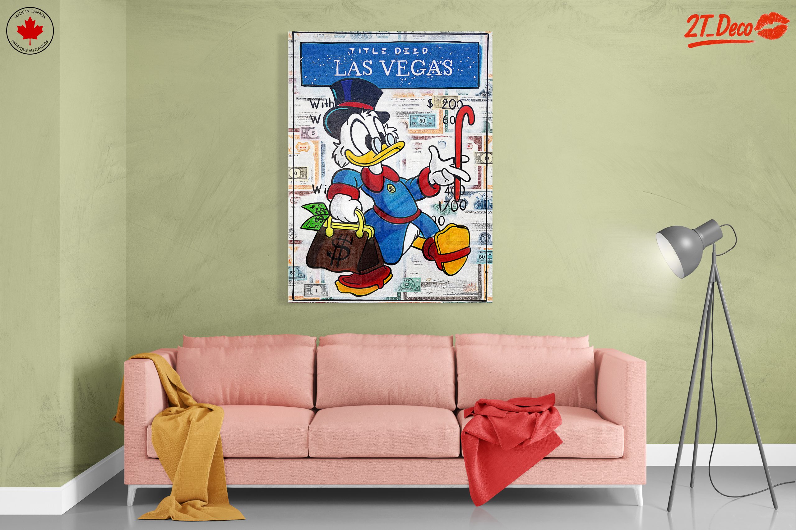 Cartoon Character Artwork Featuring Duck in Las Vegas - Image 7