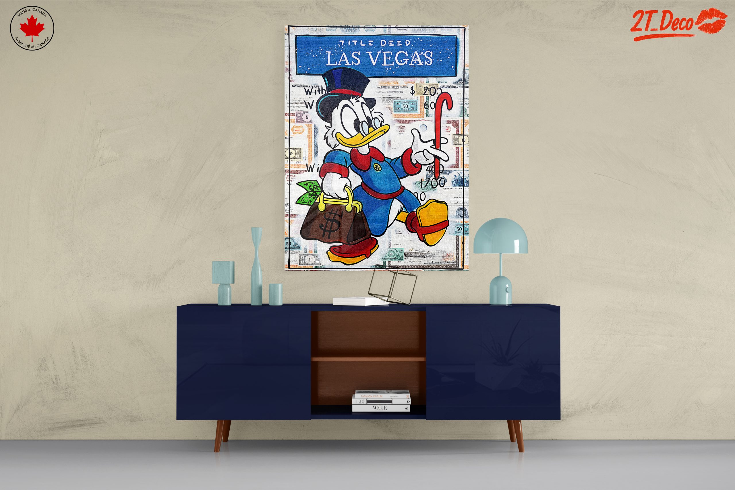 Cartoon Character Artwork Featuring Duck in Las Vegas - Image 8