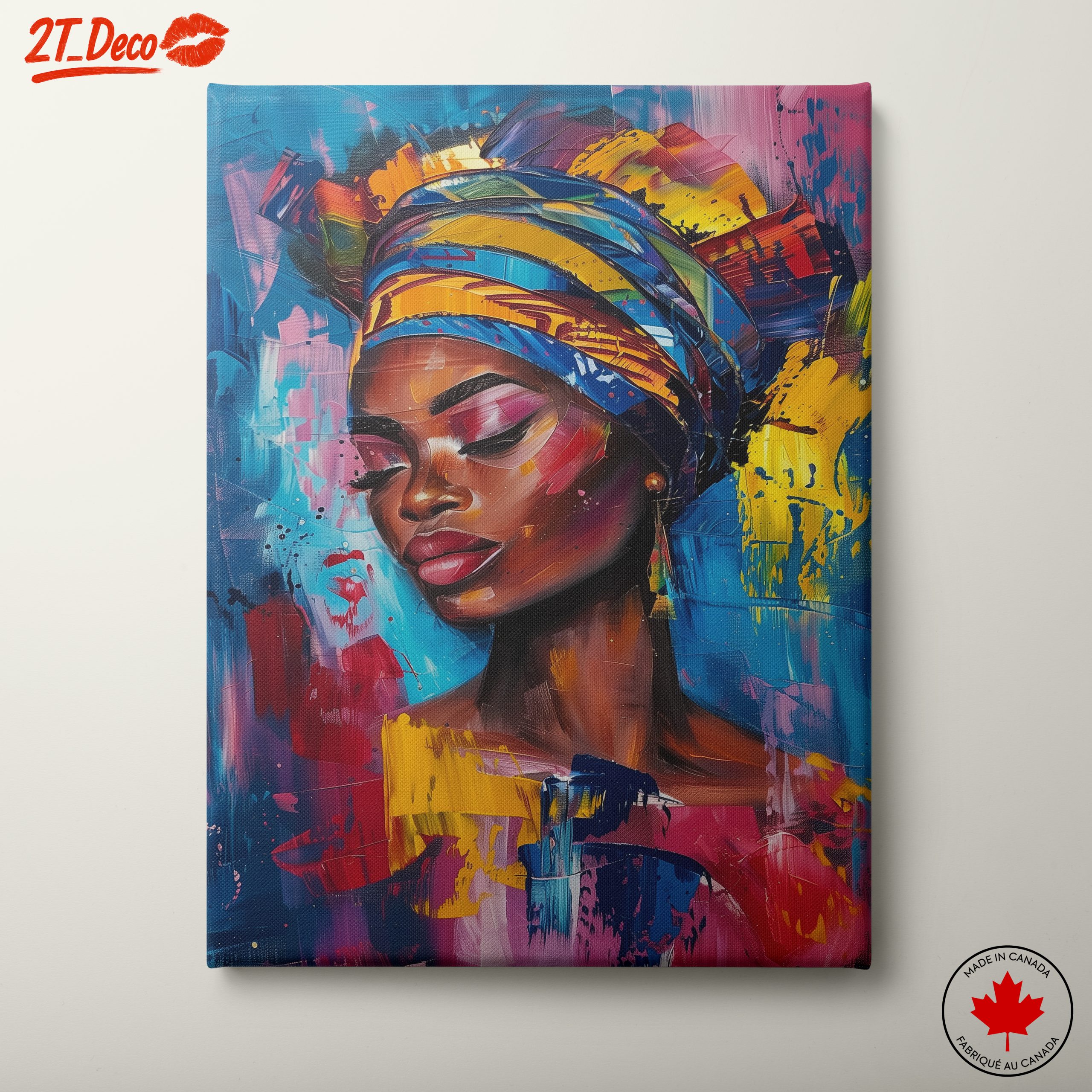 Vibrant Afrocentric Woman Portrait