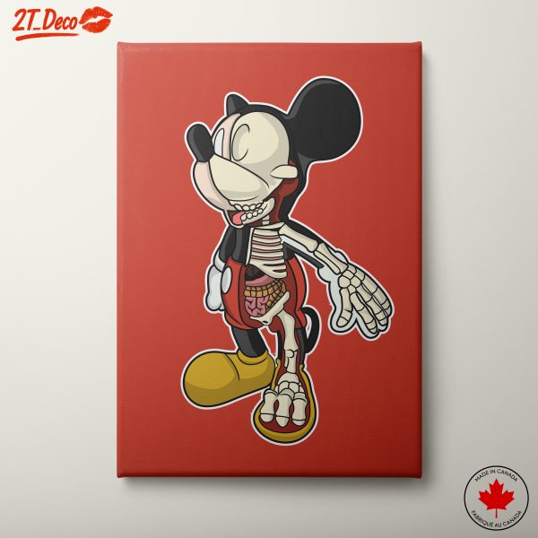 Whimsical Skeleton Mickey Character Art