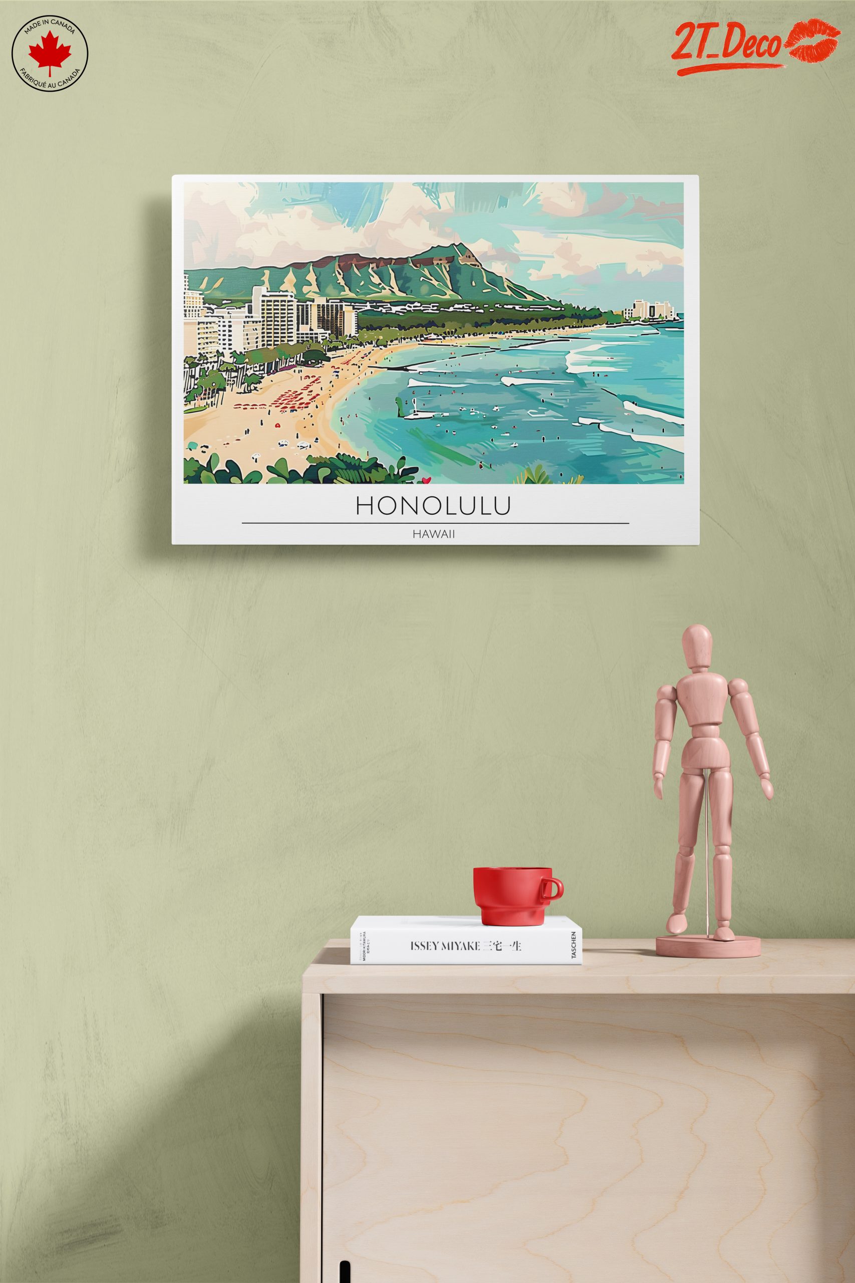 Honolulu Coastal Cityscape Artwork - Image 14