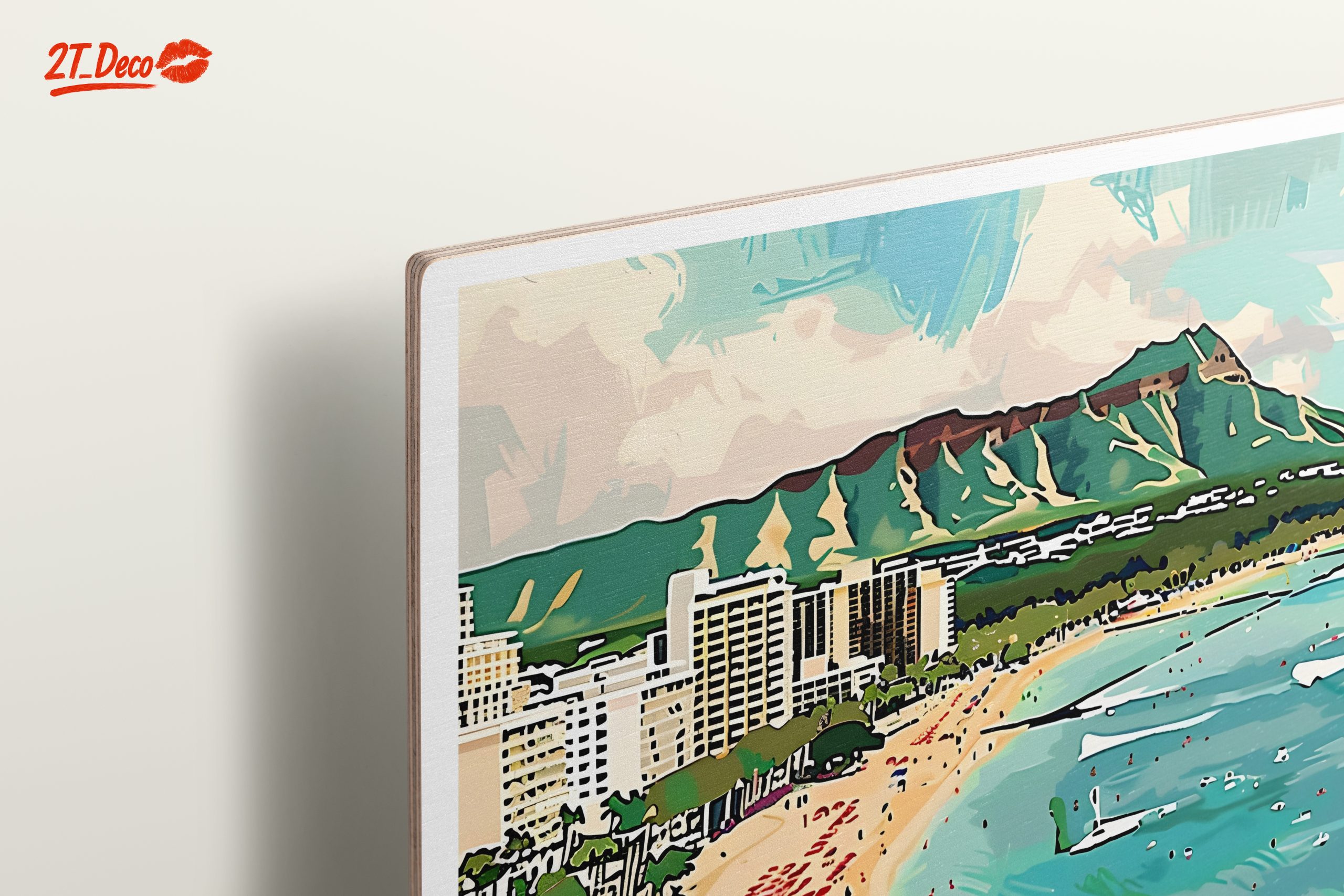 Honolulu Coastal Cityscape Artwork - Image 15
