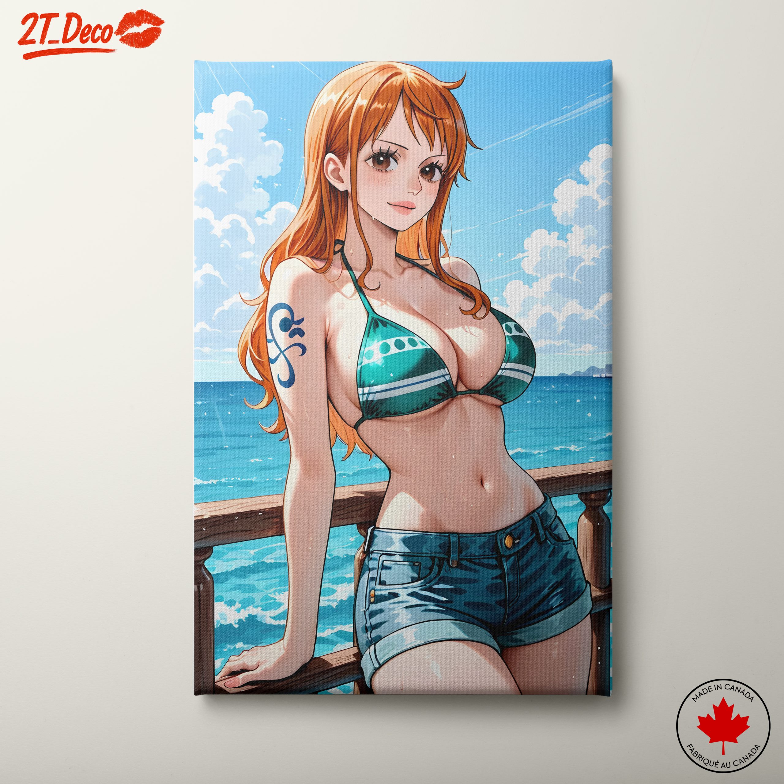 Nami from One Piece Enjoying a Summer Day