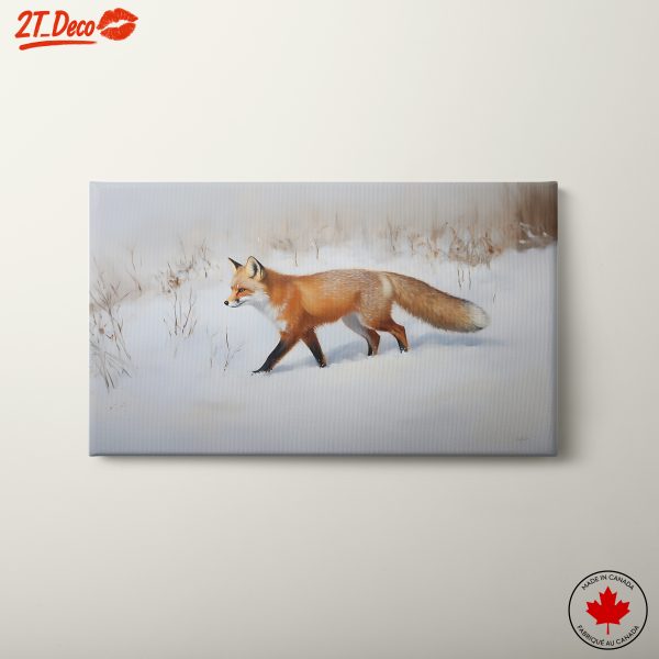Artistic Fox in Winter Landscape
