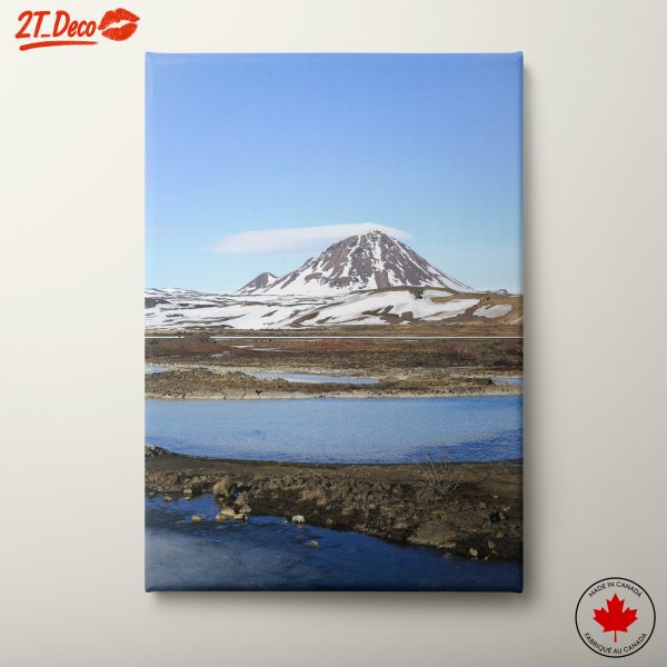 Volcanic Mountain and Clear Water Landscape