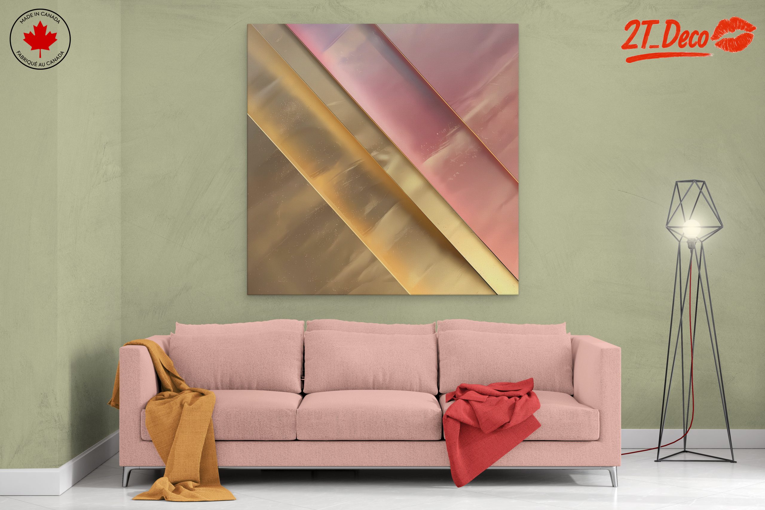 Modern Geometric Lines Abstract Art - Image 2