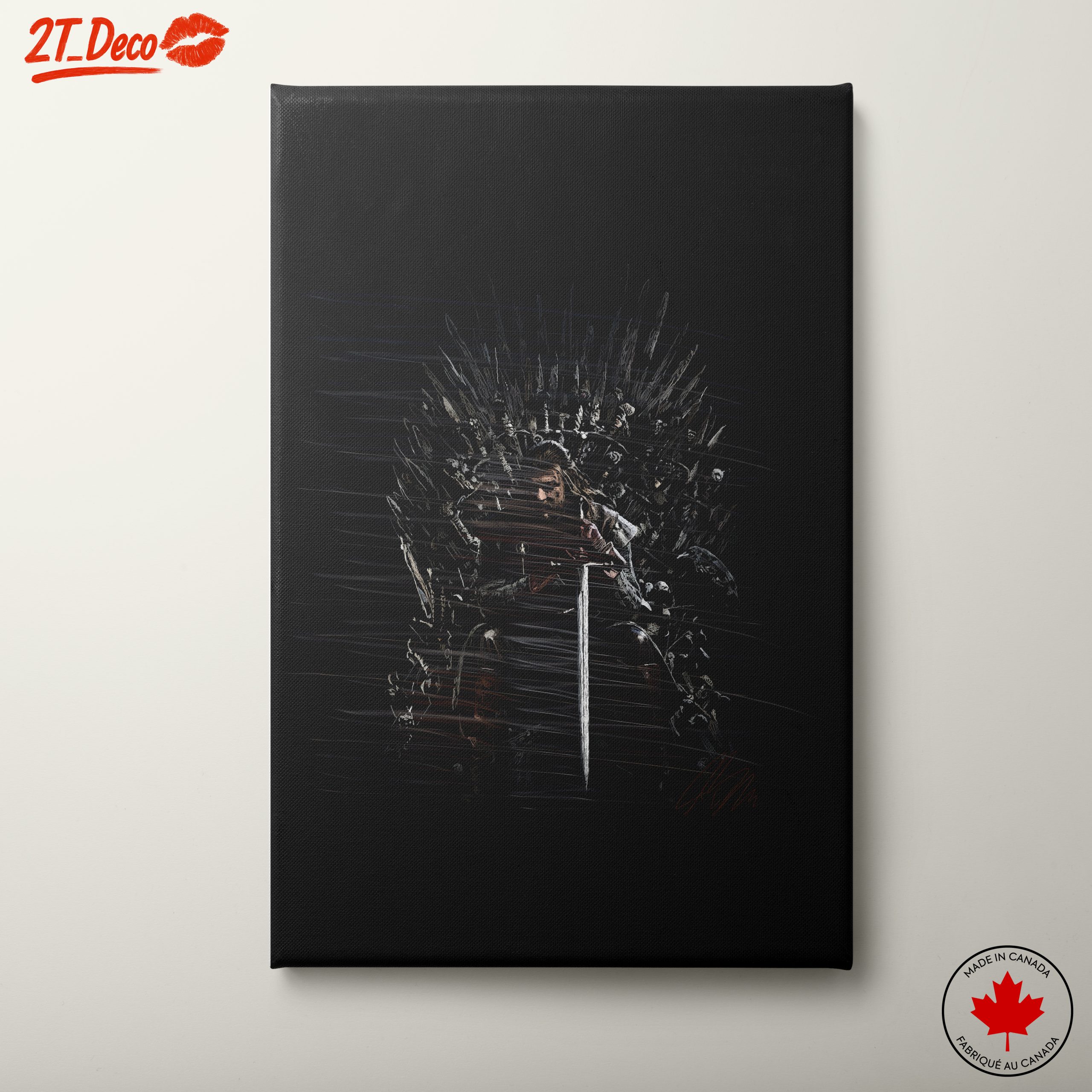 Stylized Character Artwork Featuring Iconic Throne