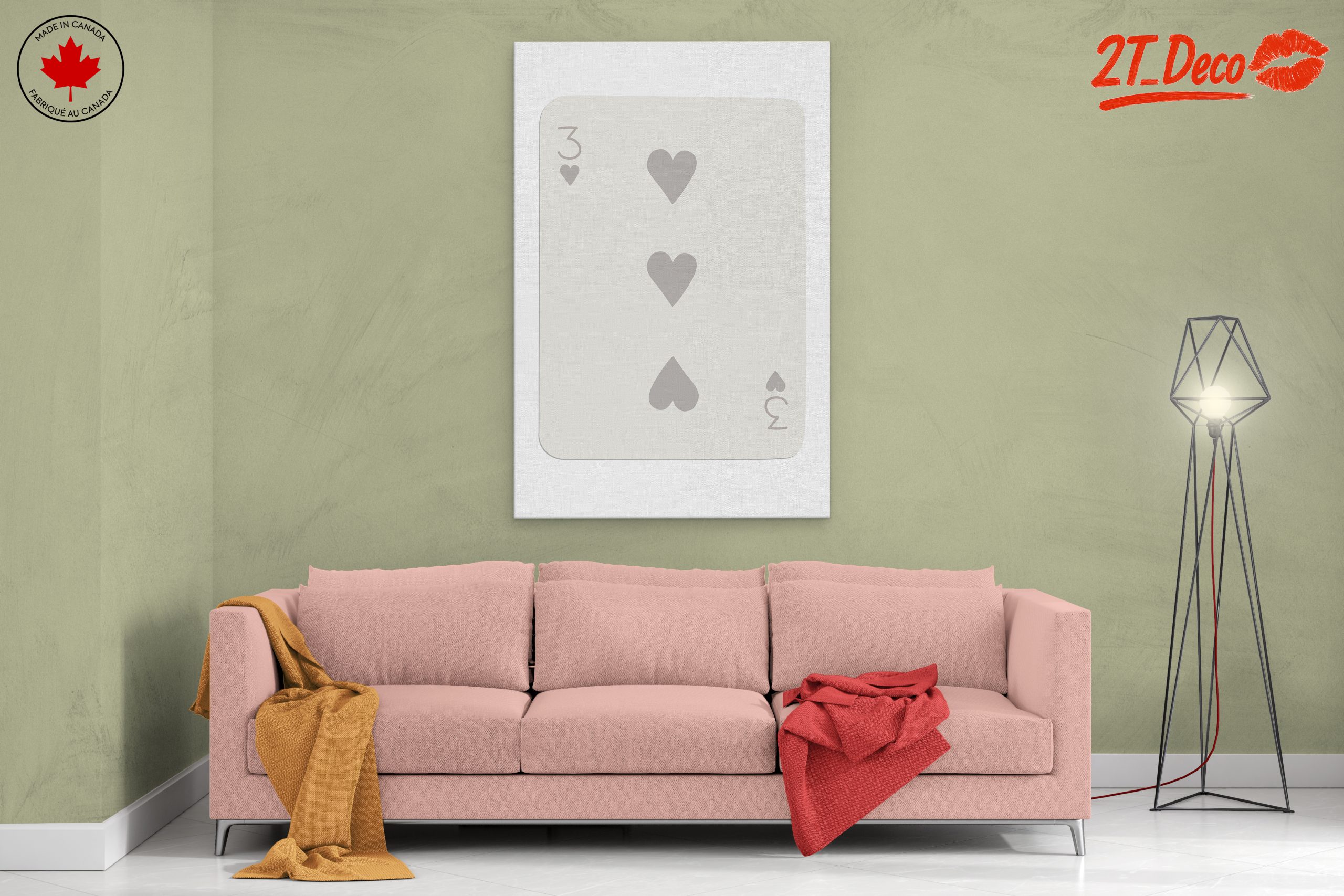 Elegant Playing Card Design with Hearts - Image 2