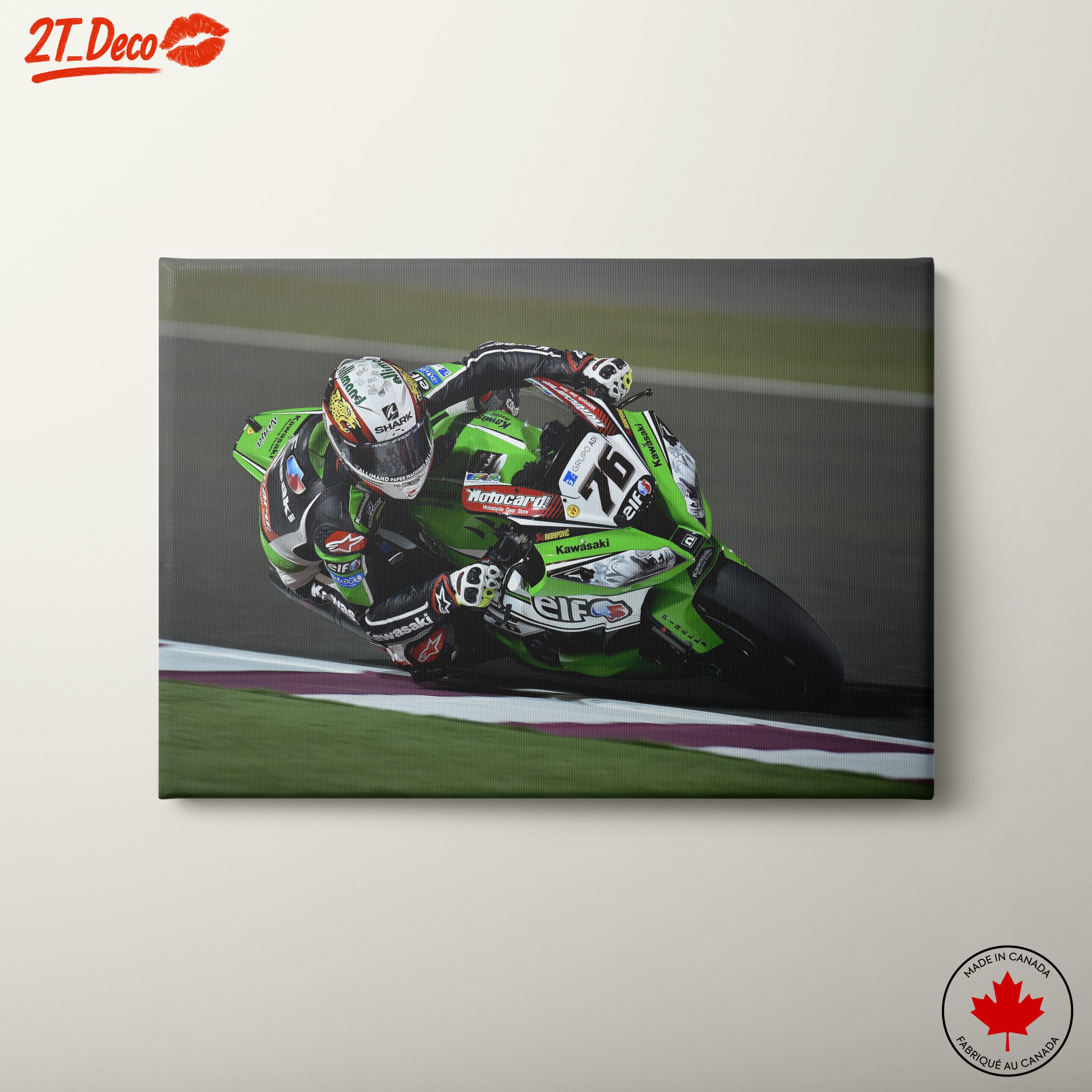 Dynamic Motorcycle Racing Action