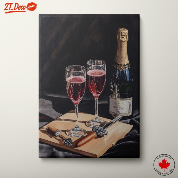 Elegant Champagne Glasses with Bubbly