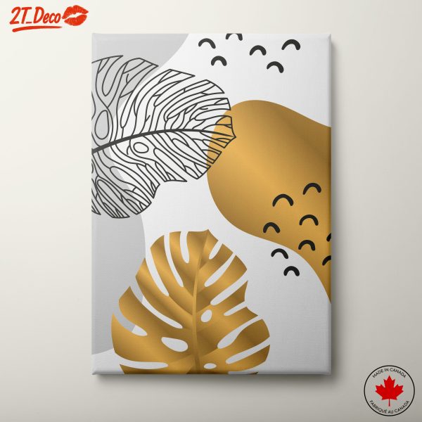 Geometric Leaf Art for Modern Decor