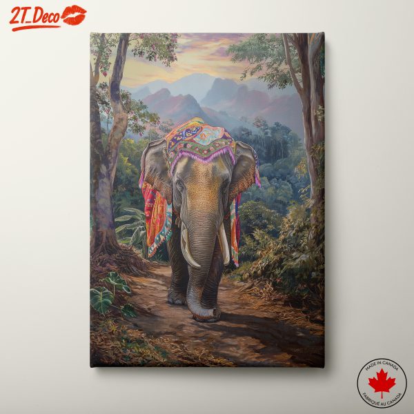 Majestic Elephant in Lush Landscape