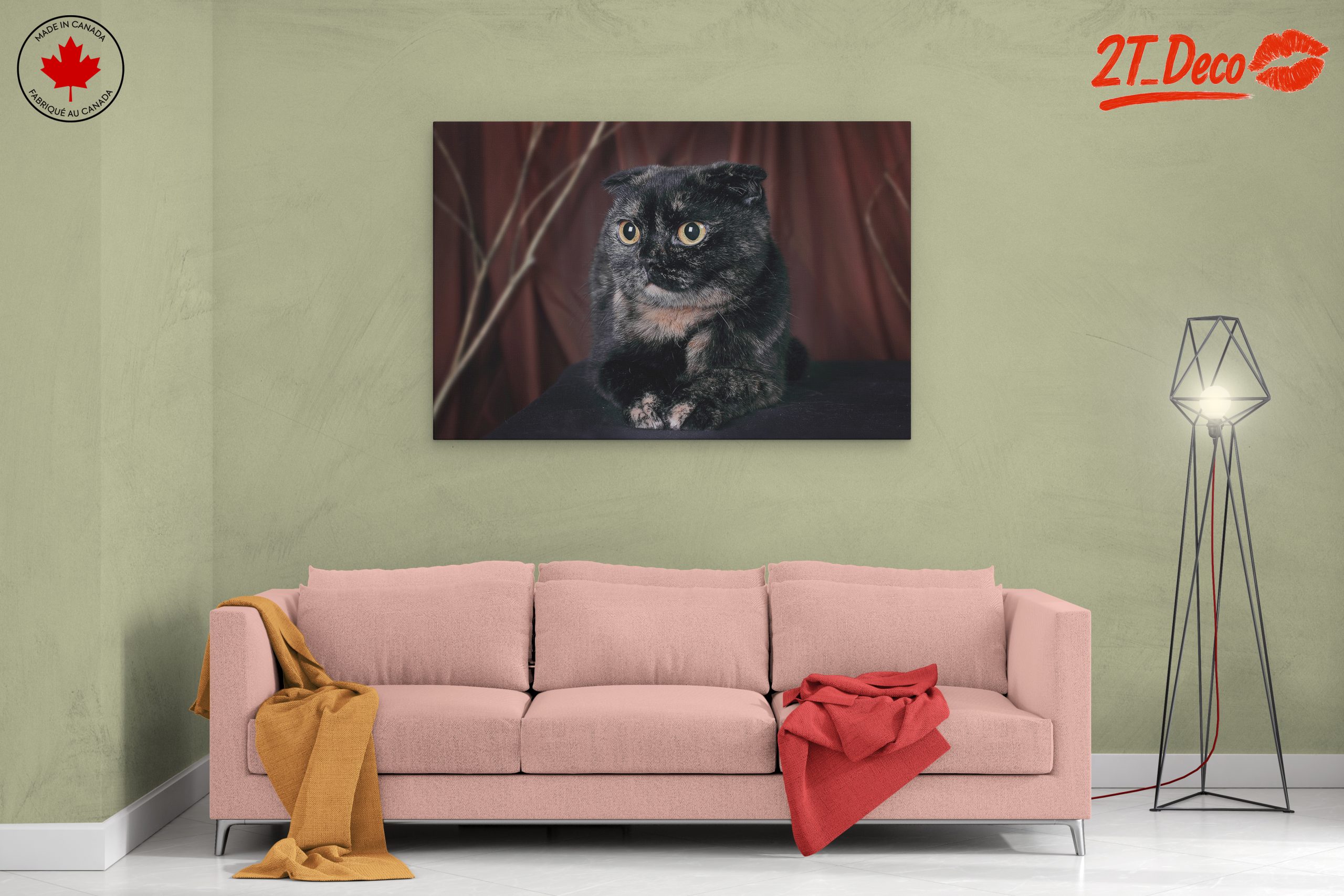 Beautiful Cat Portrait Wall Art - Image 2
