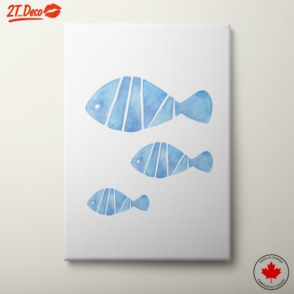 Stylized Abstract Fish Watercolor Art