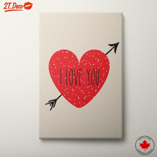 Heart Illustration with Love Message