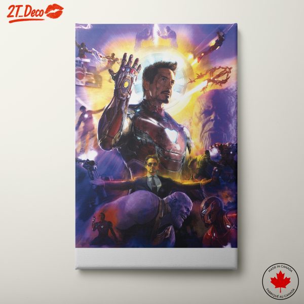 Dynamic Iron Man Artwork with Marvel Heroes