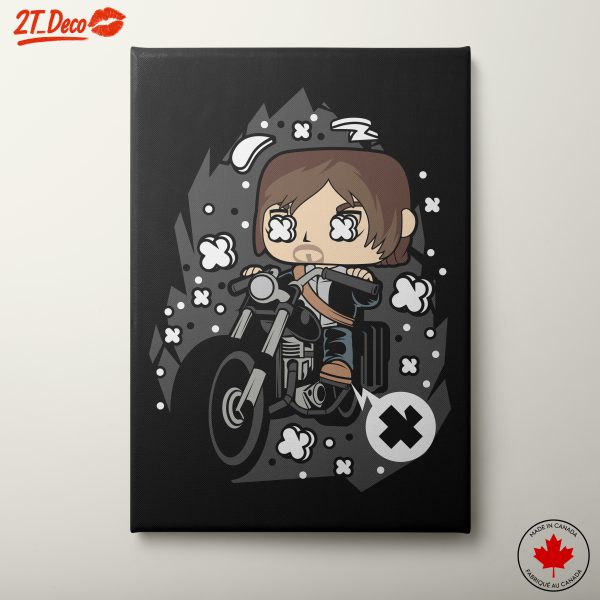 Stylized Anime Character on Motorcycle 2