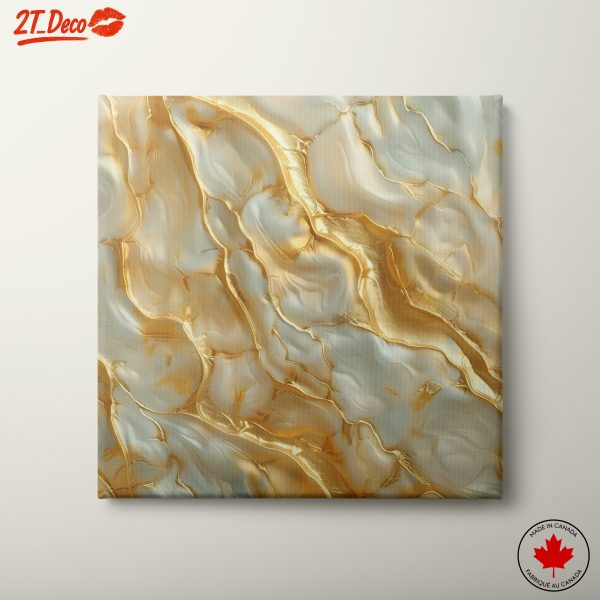 Elegant Abstract Gold and Cream Artwork