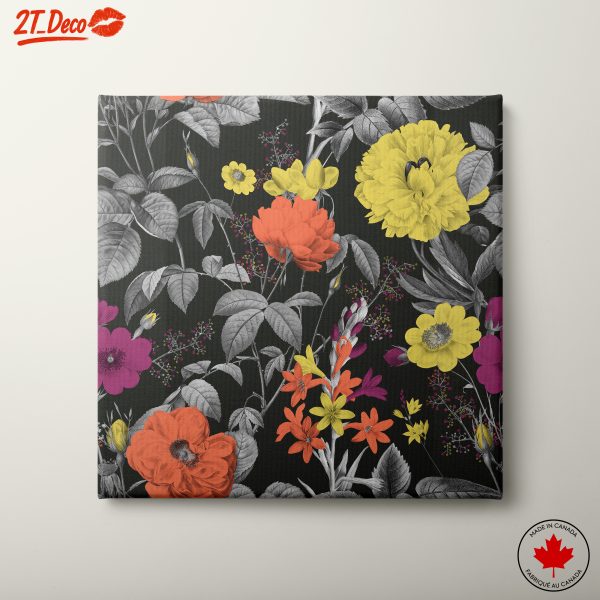 Vibrant Botanical Floral Artwork