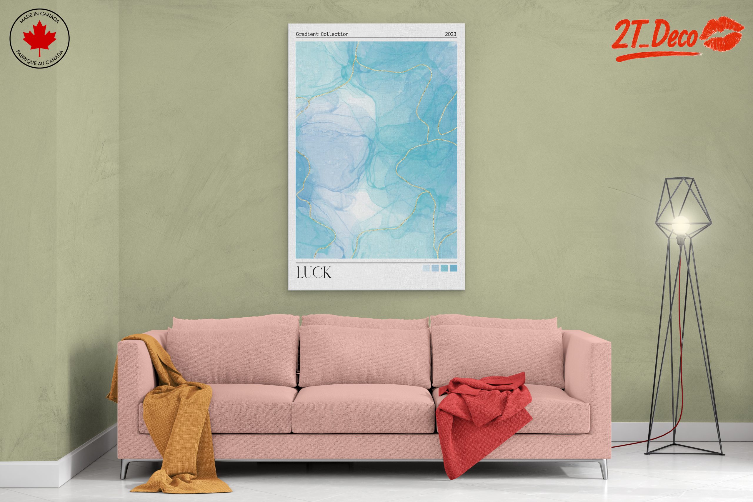 Calm Blue Abstract Aura Art - Image 2