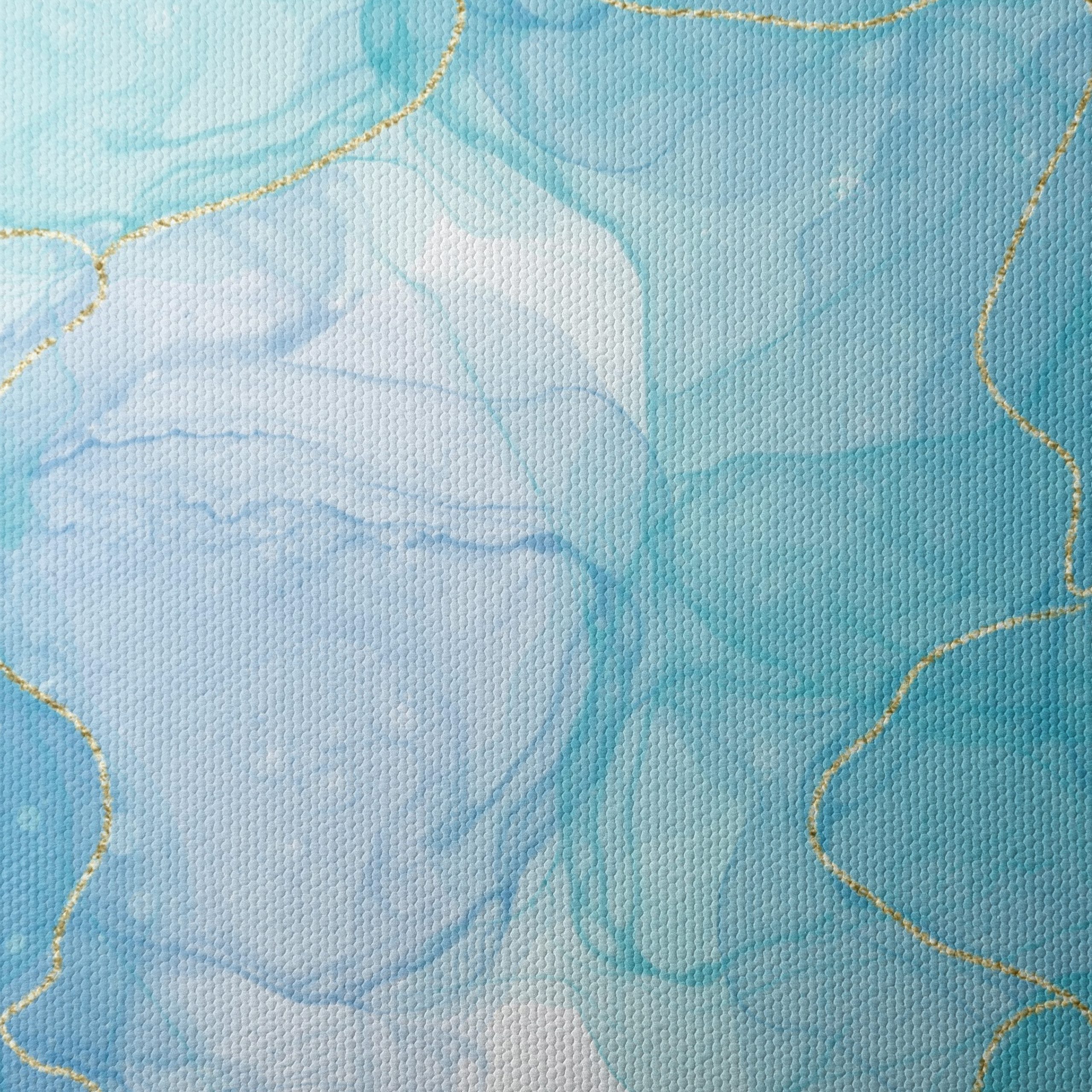 Calm Blue Abstract Aura Art - Image 4