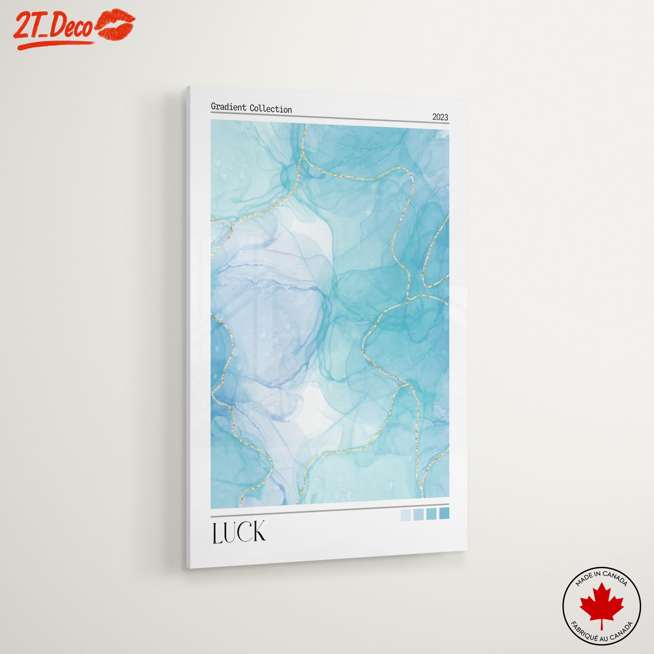 Calm Blue Abstract Aura Art - Image 6