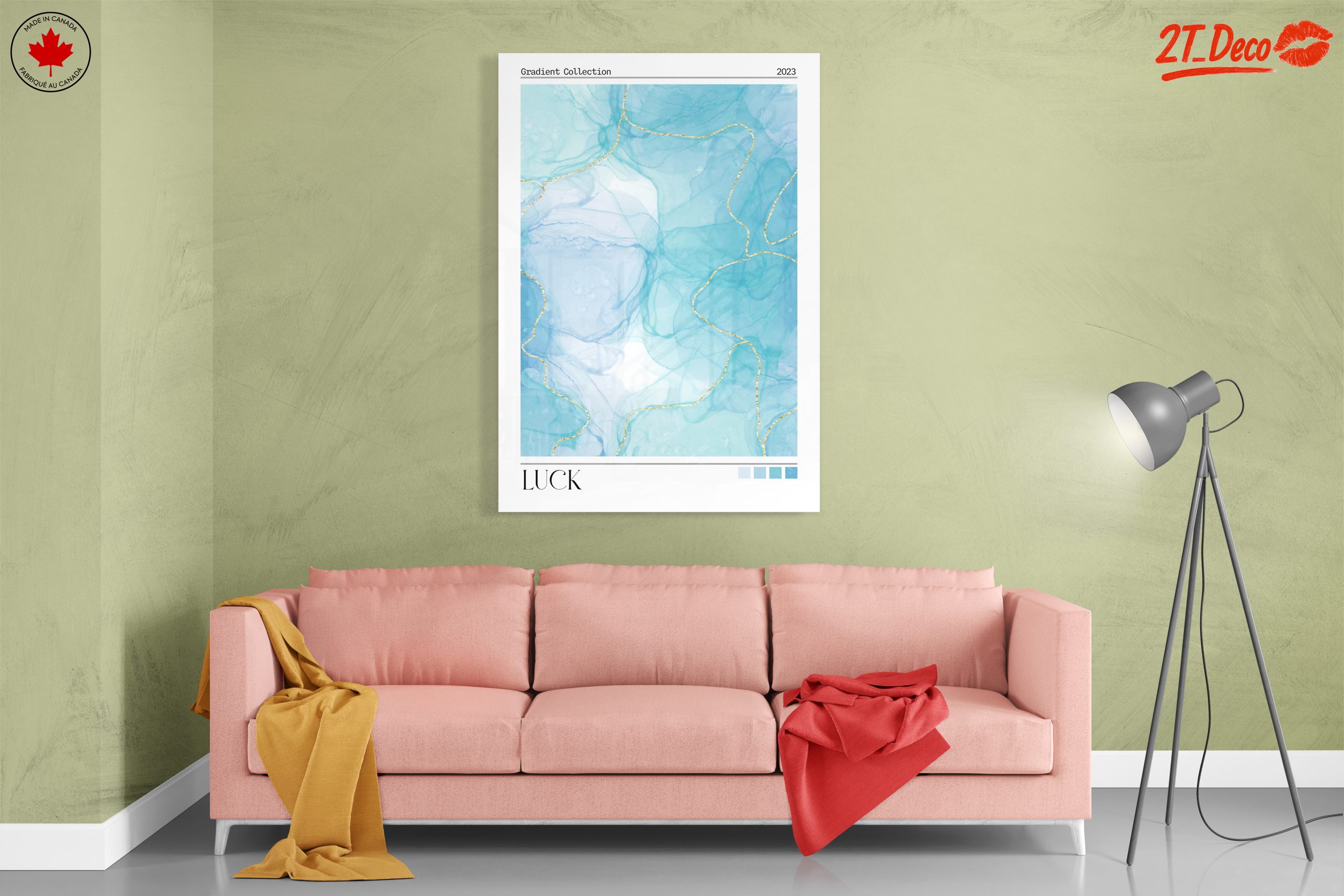 Calm Blue Abstract Aura Art - Image 7