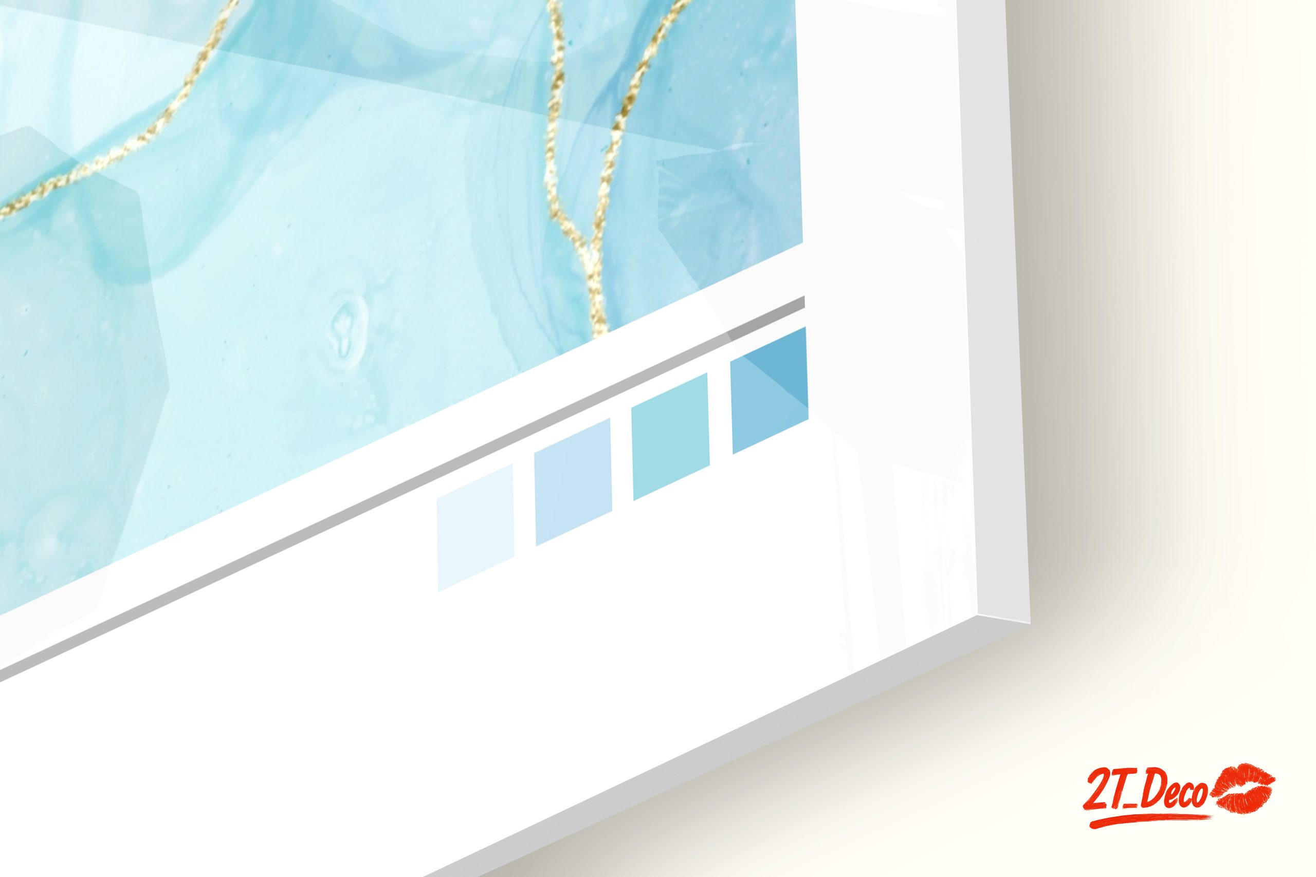 Calm Blue Abstract Aura Art - Image 9