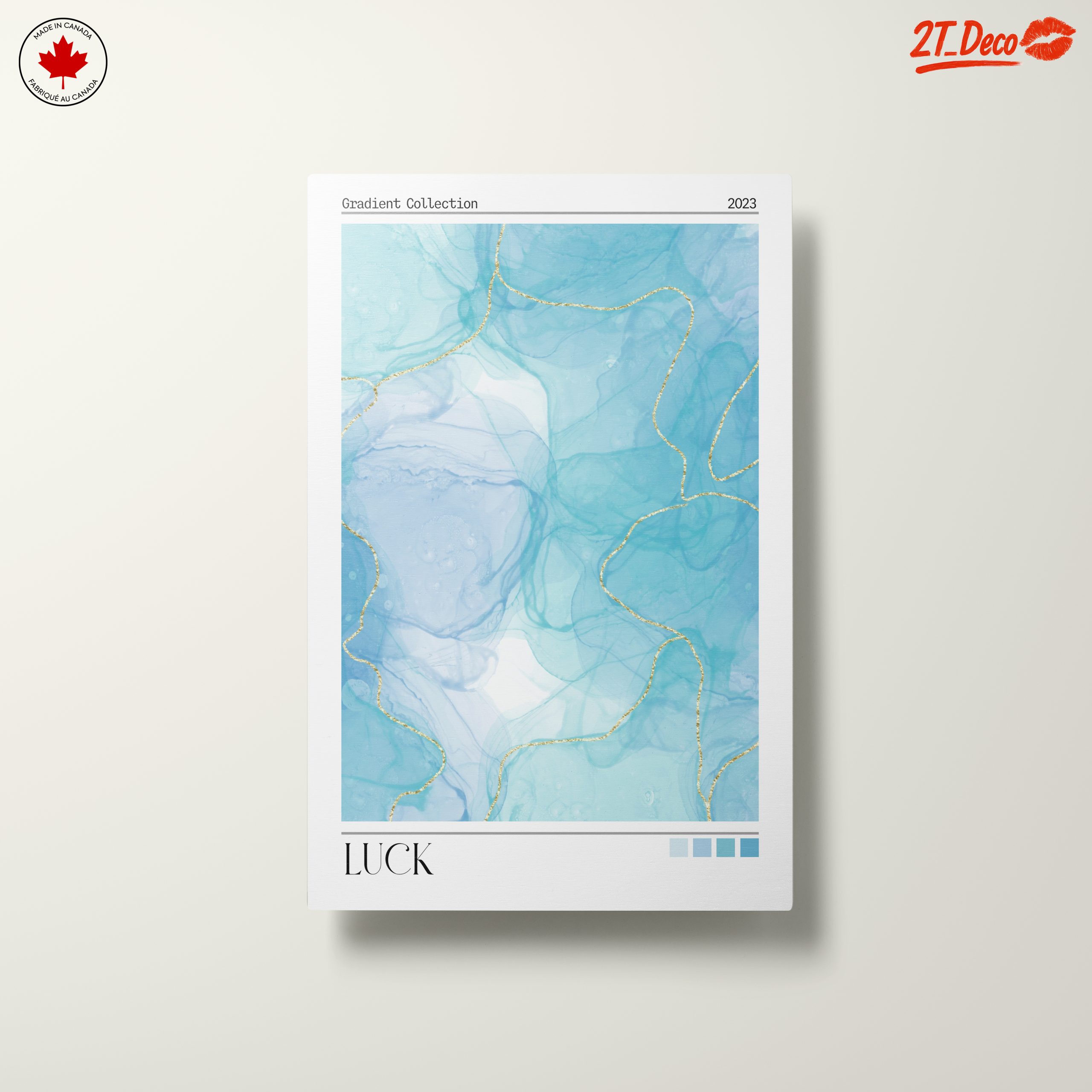 Calm Blue Abstract Aura Art - Image 10