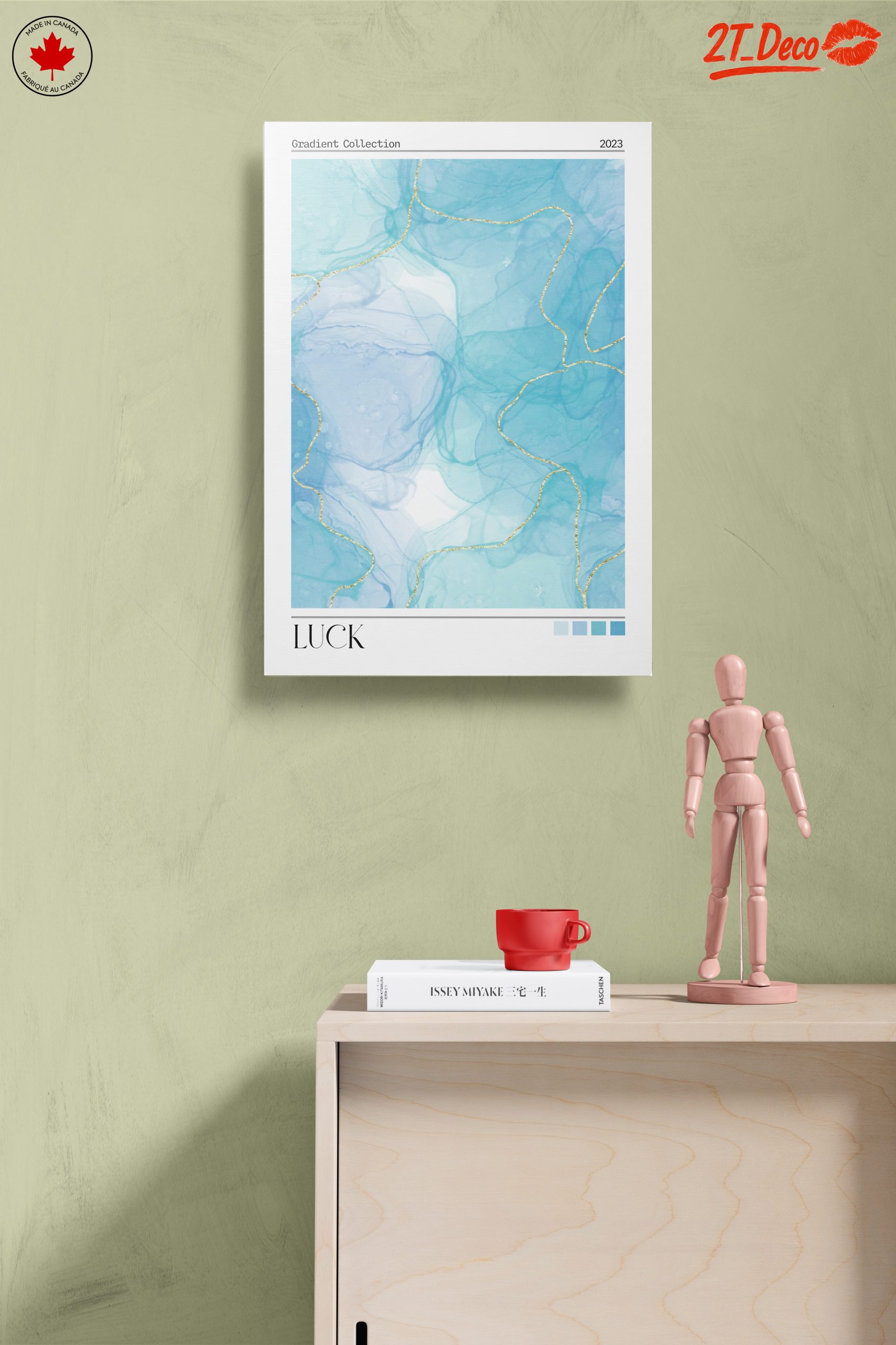 Calm Blue Abstract Aura Art - Image 14