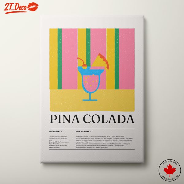 Colorful Abstract Piña Colada Art