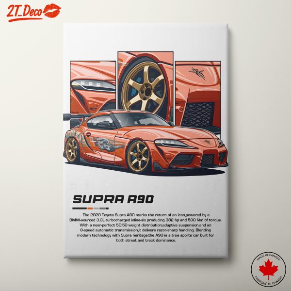 2020 Toyota Supra A90 Automotive Art