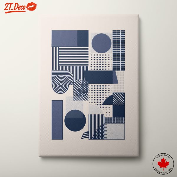 Geometric Abstract Shapes in Blue