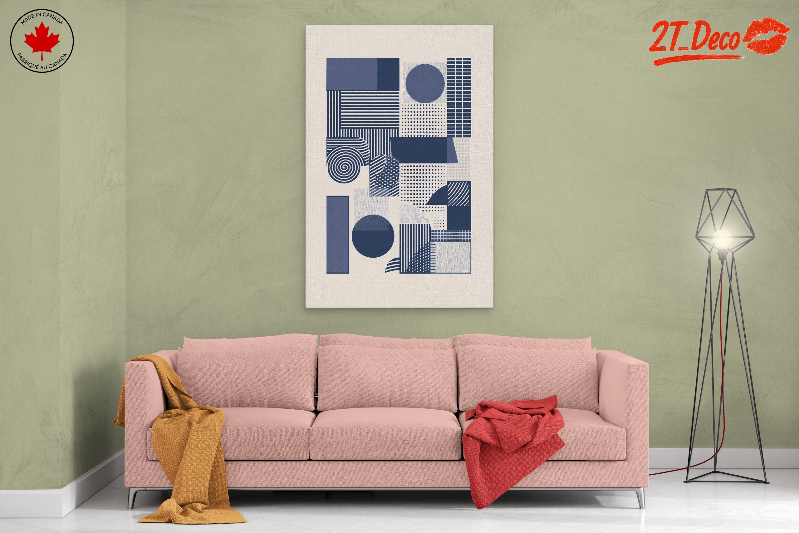 Geometric Abstract Shapes in Blue - Image 2