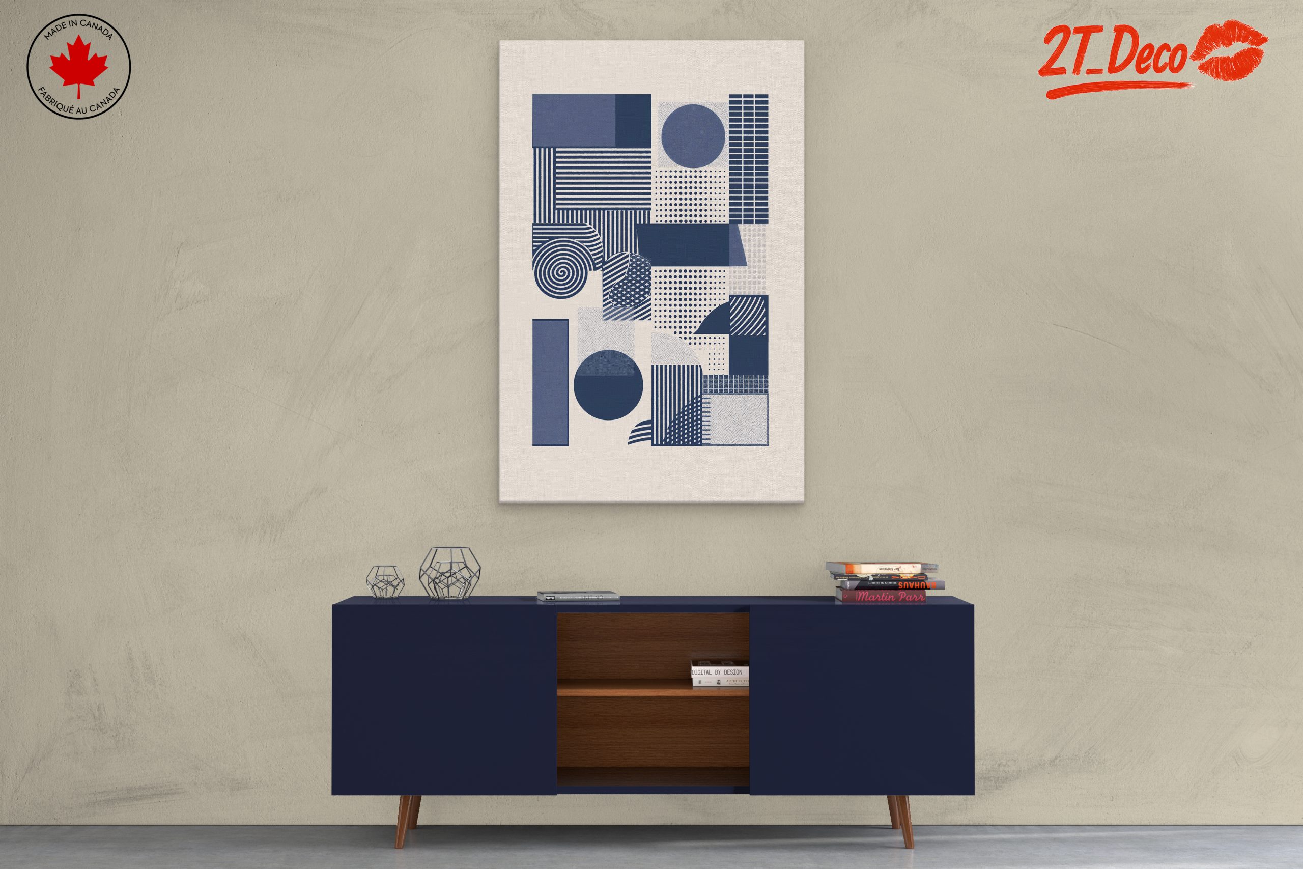 Geometric Abstract Shapes in Blue - Image 3