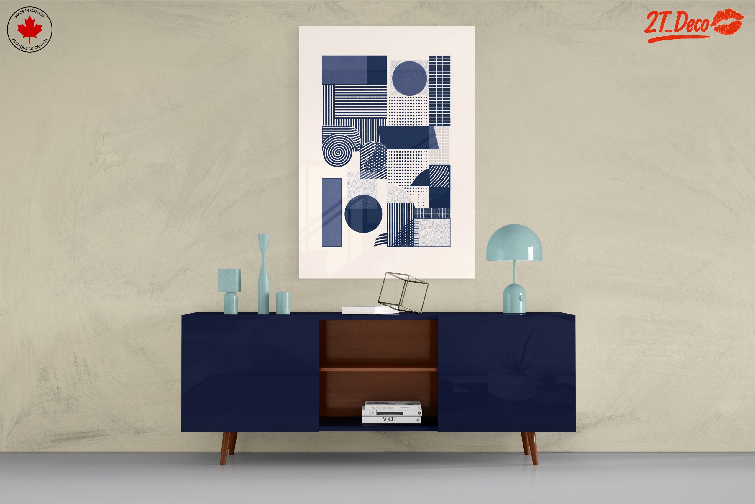 Geometric Abstract Shapes in Blue - Image 8