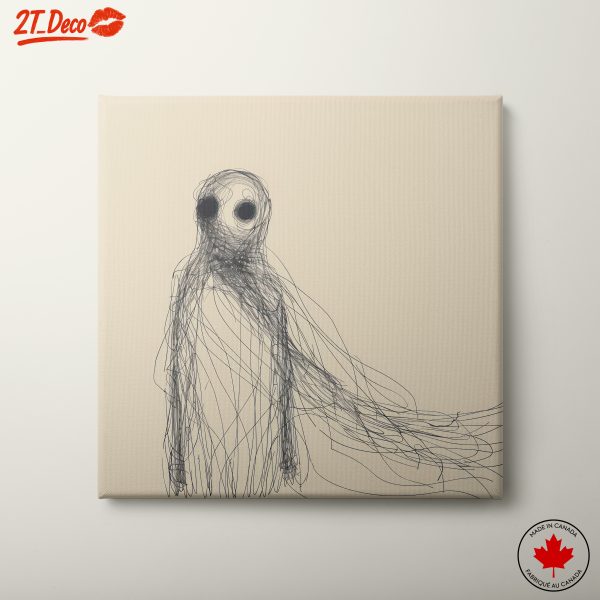 Abstract Character Illustration with Haunting Features