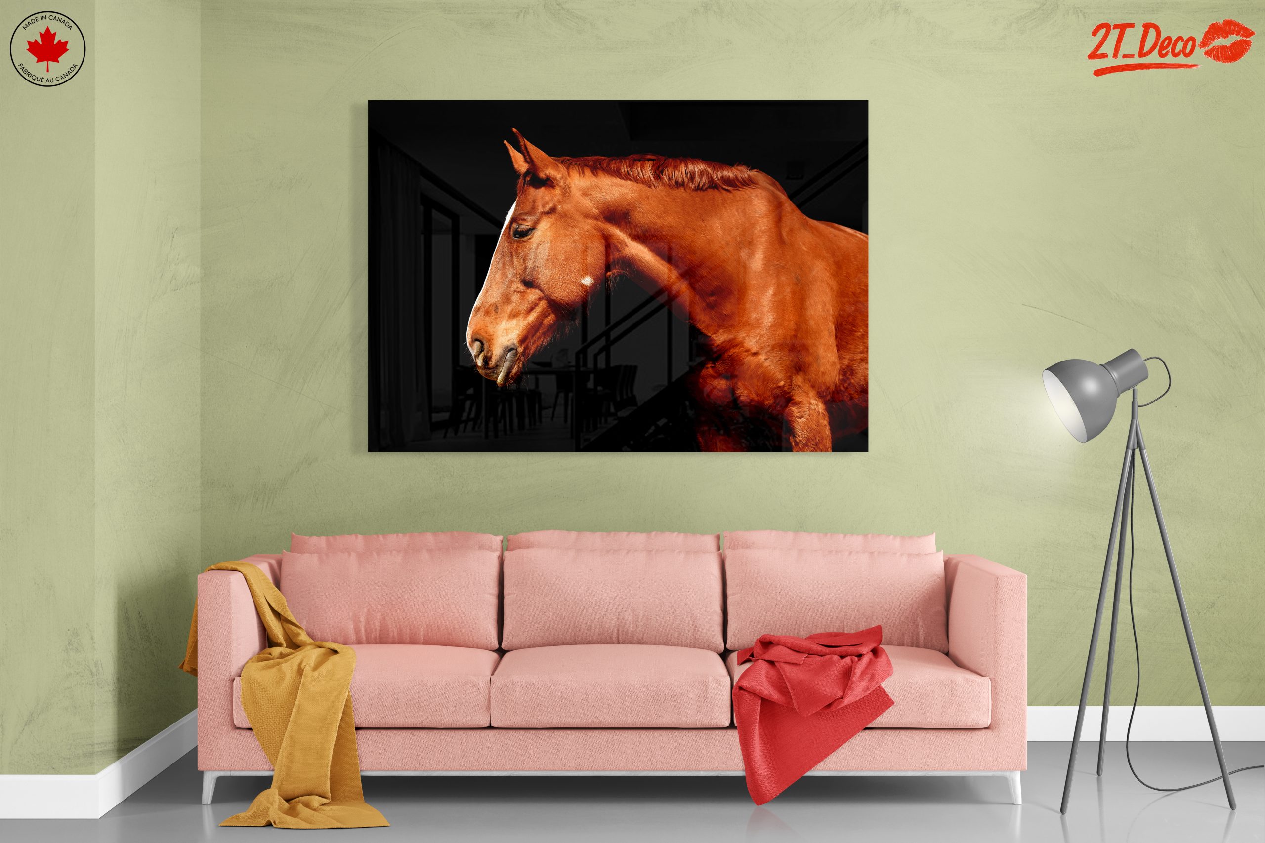 Elegant Horse Portrait on Black - Image 7
