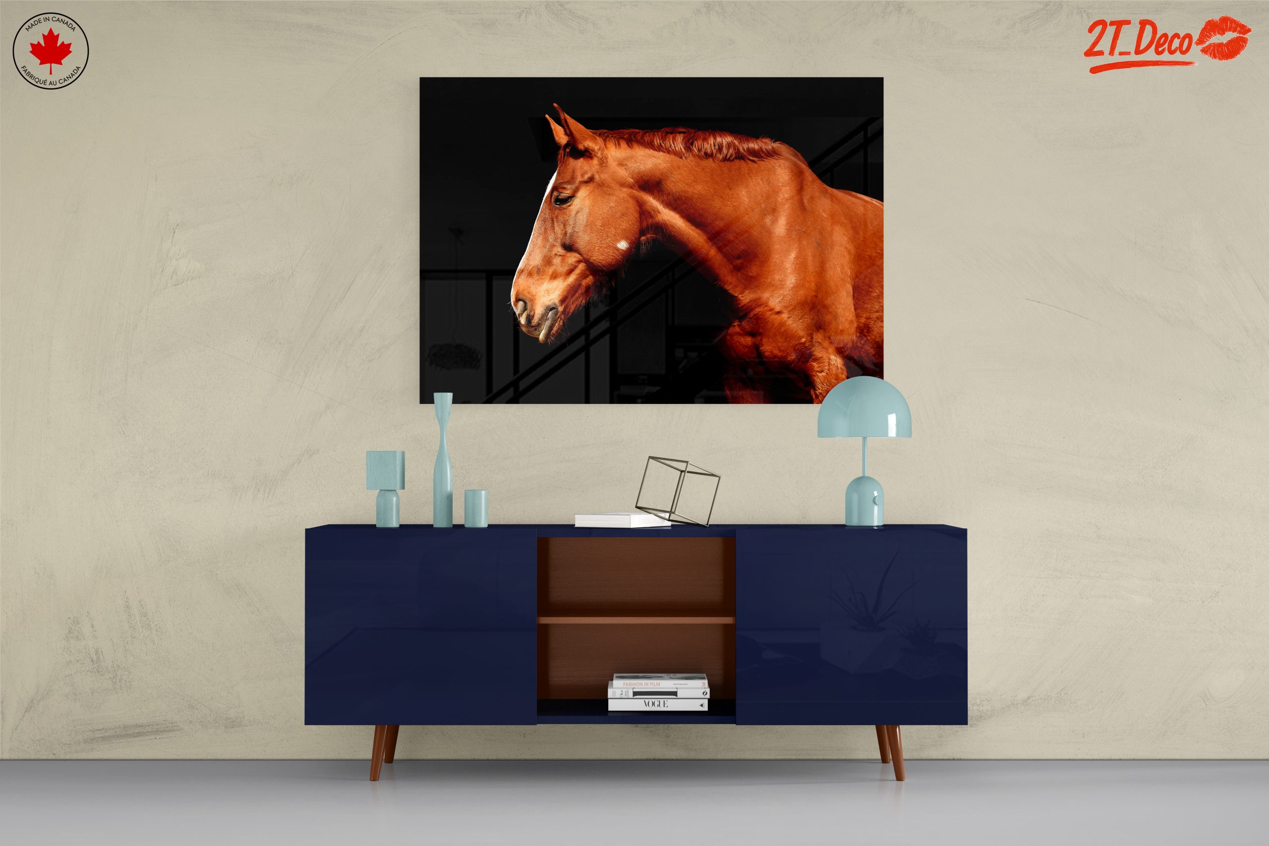 Elegant Horse Portrait on Black - Image 8