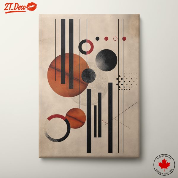 Geometric Abstract Art with Circular Shapes