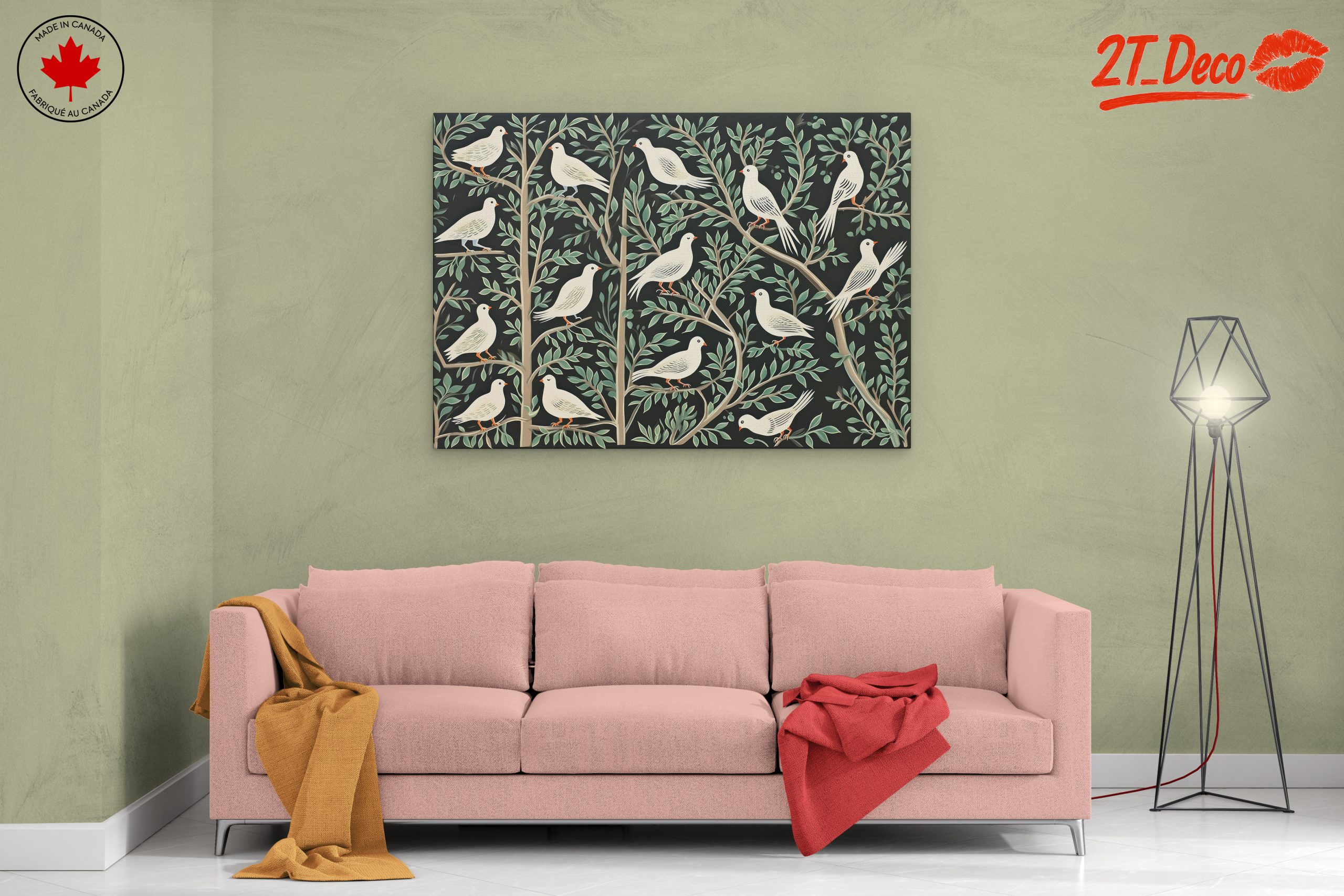 Elegant Birds Among Leaves - Image 2