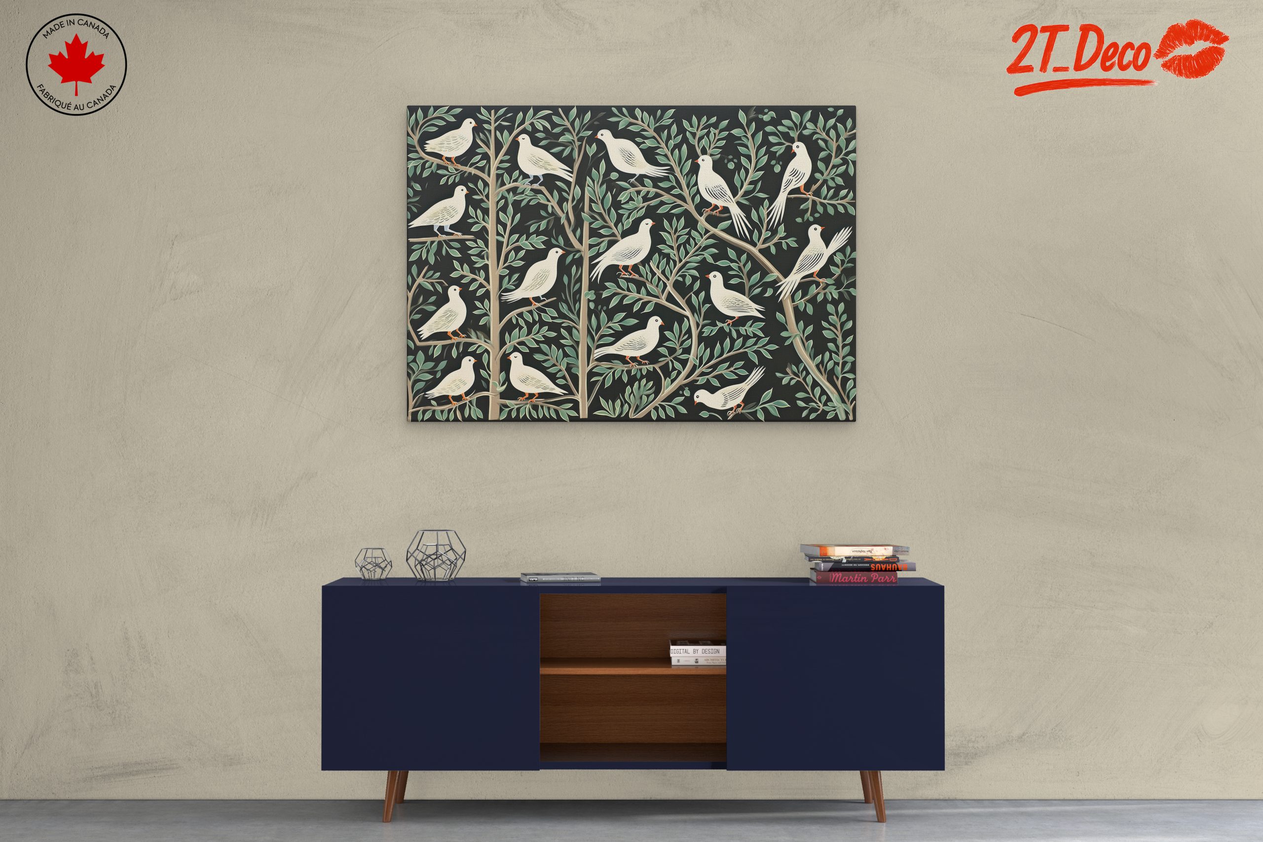 Elegant Birds Among Leaves - Image 3