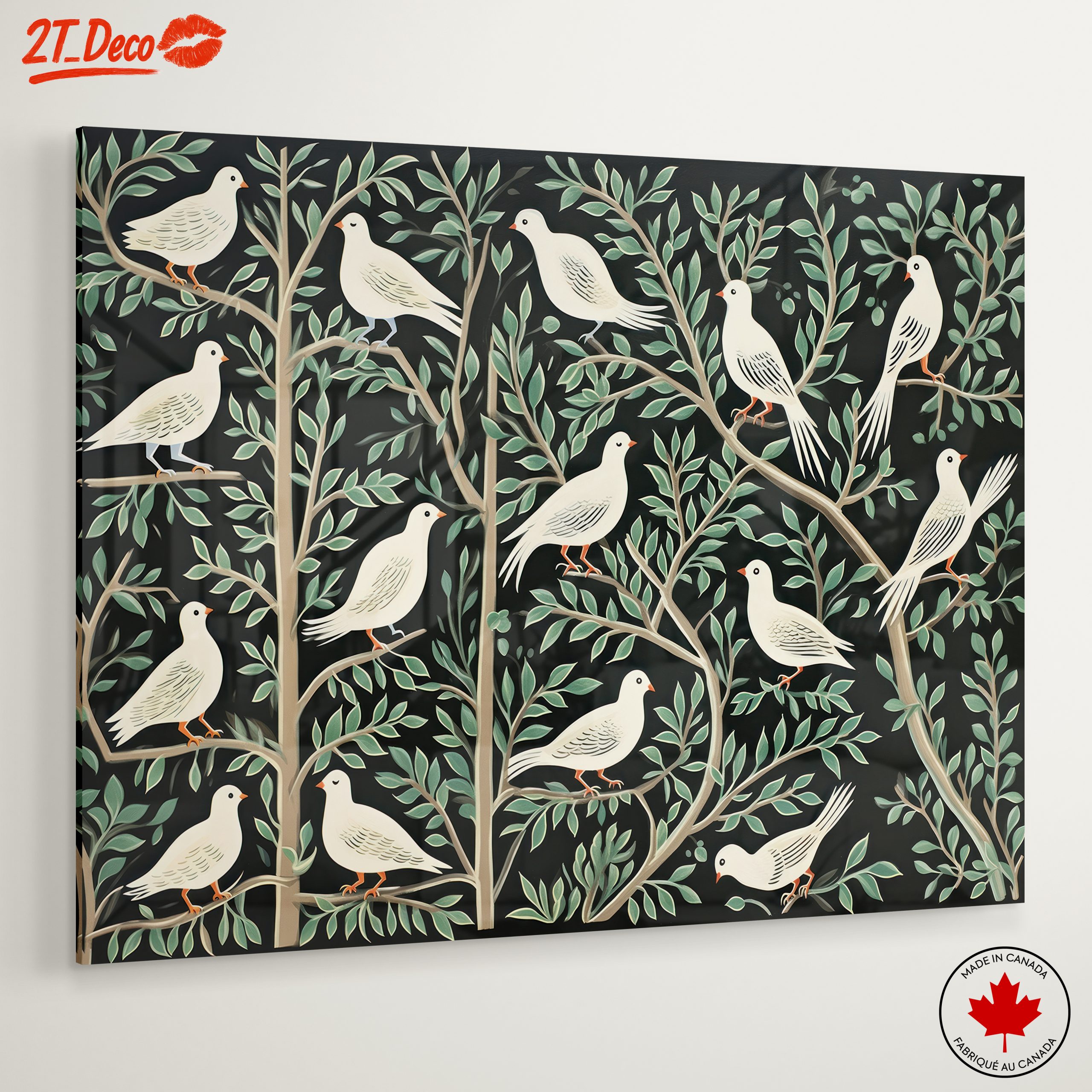 Elegant Birds Among Leaves - Image 6